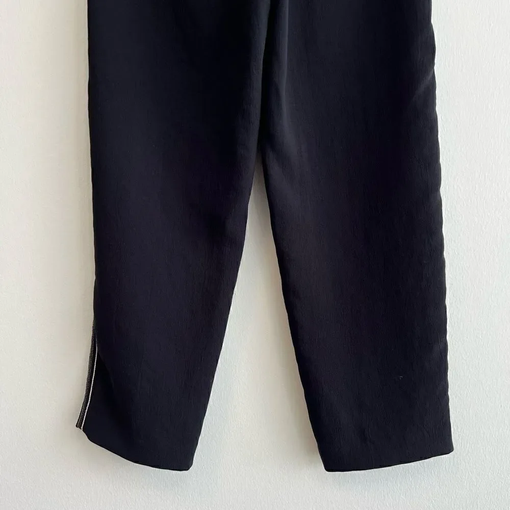Aritzia Wilfred Tie-Front Black High Rise Ankle Pants Trousers Women’s Size 2